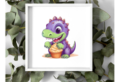 Cute Dinosaur Clipart Kids PNGs for Sublimation Vol. 1 Product Image 5