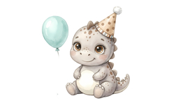 Cute Dinosaur Png |Dino Party Png Product Image 1