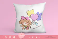 Cute dog clipart kawaii animals birthday balloon party 7 Product Image 3