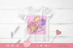 Cute dog clipart kawaii animals birthday balloon party 7 Product Image 4
