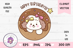 Cute dog clipart kawaii animals birthday party cartoon 4 Product Image 1