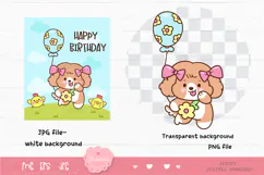 Cute dog clipart kawaii animals birthday party cartoon 5 Product Image 2