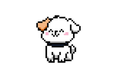 Cute dog character illustration pixel art isolated Product Image 1
