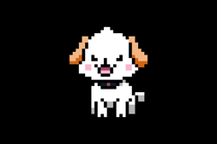 Cute dog character illustration pixel art vector Product Image 2