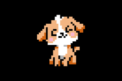 Cute dog character pixel art illustration drawing clip art Product Image 2