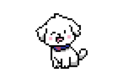 Cute dog character pixel art illustration drawing vector Product Image 1