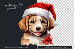 Cute Dog, Christmas Animal PNG for sublimation Product Image 4