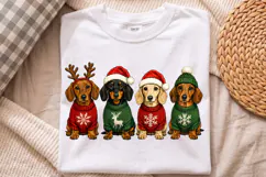 Cute Dog Christmas Shirt PNG Design,Puppy Winter Sublimation Product Image 3