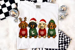 Cute Dog Christmas Shirt PNG Design,Puppy Winter Sublimation Product Image 4