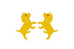 Cute Dog Earrings with Engraved Heart - Laser Cut SVG Product Image 2