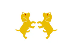 Cute Dog Earrings with Engraved Heart - Laser Cut SVG Product Image 2