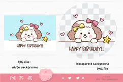 Cute dog clipart kawaii animals birthday party cartoon Product Image 2