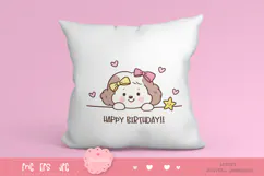 Cute dog clipart kawaii animals birthday party cartoon Product Image 4