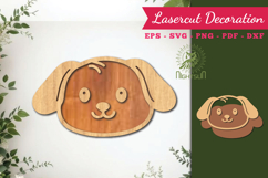 Cute Dog Lasercut Decoration SVG Product Image 1