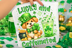 Lucky And Caffeinated St Patrick's Day PNG, Coffee Lover PNG Product Image 2