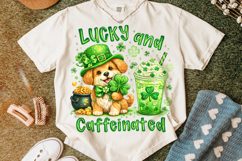Lucky And Caffeinated St Patrick's Day PNG, Coffee Lover PNG Product Image 5