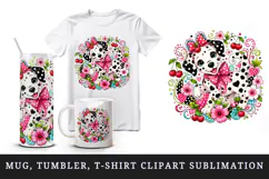 Cute dog tumbler, mug wrap, clipart sublimation design Product Image 1