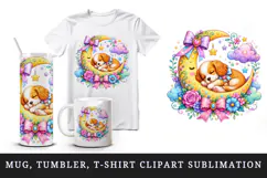Cute dog tumbler, mug wrap, clipart sublimation design Product Image 1