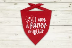 Cute Dog Not Biter Bandana SVG Dog Mom Quote Design Cricut