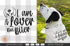 Cute Dog Not Biter Bandana SVG Dog Mom Quote Design Cricut