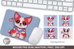 Mouse Pad Cute Dog Patriotic Product Image 1