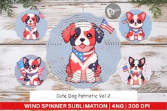 Wind Spinner Cute Dog Patriotic Product Image 1