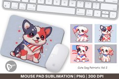 Mouse Pad Cute Dog Patriotic Product Image 1