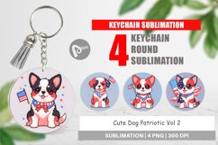 Keychain Cute Dog Patriotic Product Image 1