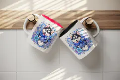 Cute dog tumbler, mug wrap, clipart sublimation design Product Image 3