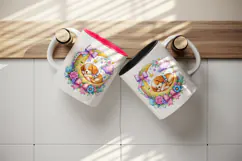 Cute dog tumbler, mug wrap, clipart sublimation design Product Image 3