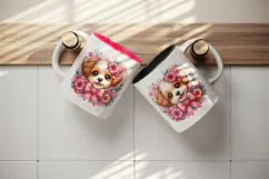 Cute dog tumbler, mug wrap, clipart sublimation design Product Image 3