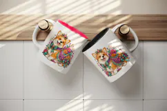 Cute dog tumbler, mug wrap, clipart sublimation design Product Image 3