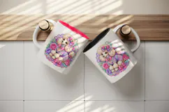 Cute dog tumbler, mug wrap, clipart sublimation design Product Image 3