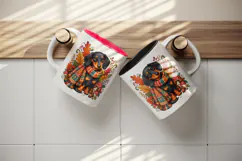Cute dog tumbler, mug wrap, clipart sublimation design Product Image 3