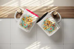 Cute dog tumbler, mug wrap, clipart sublimation design Product Image 3