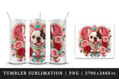 Cute dog tumbler, mug wrap, clipart sublimation design Product Image 4