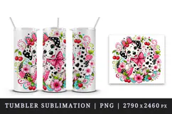 Cute dog tumbler, mug wrap, clipart sublimation design Product Image 4