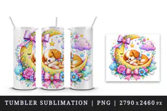 Cute dog tumbler, mug wrap, clipart sublimation design Product Image 4
