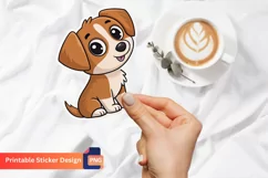 Cute Dog Sticker, Adorable Puppy Sticker, Kawaii Dog Sticker Product Image 1
