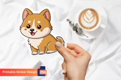 Cute dog sticker, Dog lover sticker, Cute animal sticker Product Image 1
