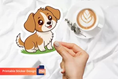 Cute dog sticker, Dog lover sticker, Cute animal sticker Product Image 1