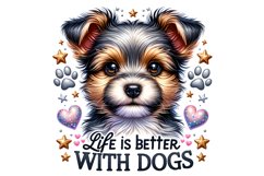 cute dogs clipart sublimation watercolor animals clipart png woodland animals puppy dog clipart 