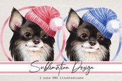 Cute dog Watercolor PNG Sublimation design Product Image 1