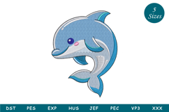 Dolphine Machine Embroidery Design Product Image 1