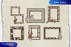 Cute Donkey with Vintage Color Seamless Pattern Frames Product Image 1