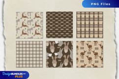 Cute Donkey with Vintage Color Seamless Pattern Paper Packs Product Image 1