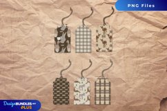 Cute Donkey with Vintage Color Seamless Pattern Shaped Tags Product Image 1