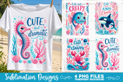 Boho sea creatures sublimation PNG, Ocean creatures 4 PNG Product Image 4