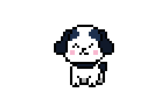 Cute drawing dog character pixel art illustration isolated Product Image 1