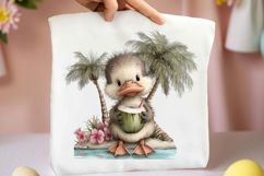 Cute Duck Summer Clipart Sublimation Product Image 2
